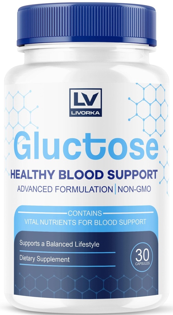Gluctose Advanced Blood Support, Gluctose, Gluctose - Advanced Blood Support Supplement, Gluctose Supplement Support Capsules - All Natural Formula, 30 Capsules for 1 Month