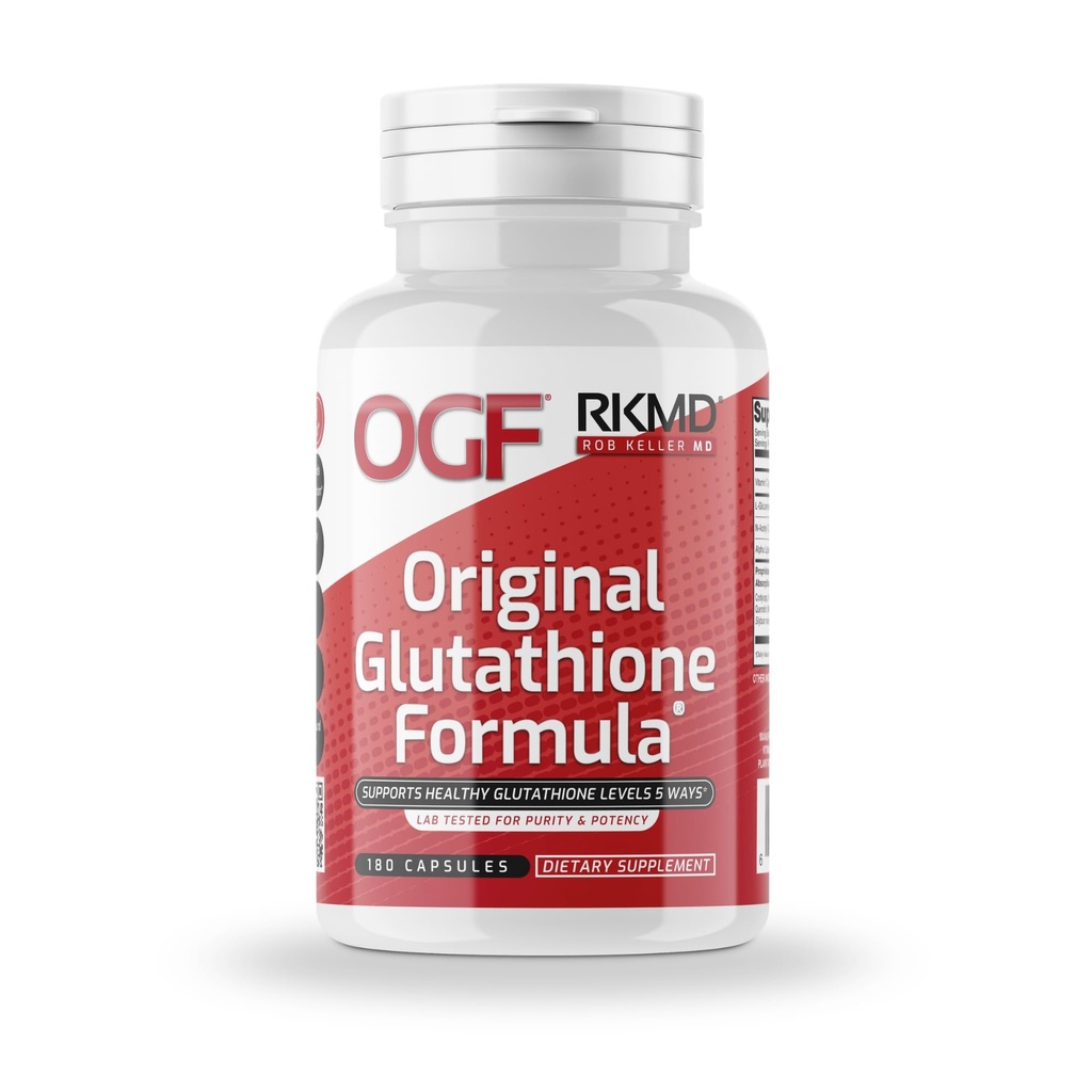 Original Glutathione Formula, RobKellerMD, Advanced Antioxidant Formula, Helps Body Produce Glutathione Naturally for Detox, Immune Health, Mental Clarity, & Daily Wellness, 180 caps