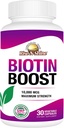 Rise-N-Shine Biotin Boost 10.000 mcg Biotin 10000 mcg to Support Hair, Skin, Nails and Lashes 30 Count