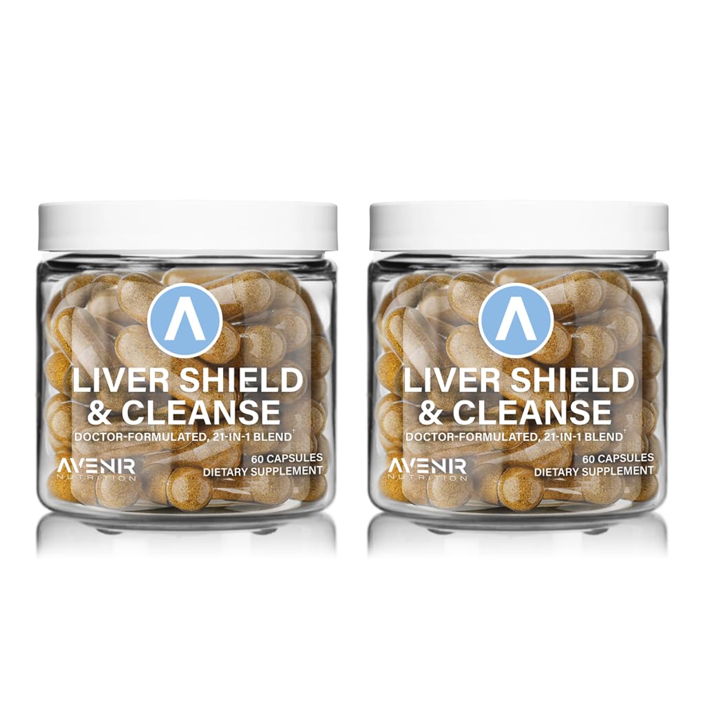 Avenir Beslenme Liver Shield & Cleanse | Herbal Liver Cleanse Detox & Tamir Supplement | Süt Butle & Artichoke Extract Supplements | Fatty Liver & Health Support | Erkekler ve Kadınlar için 120 Capsules