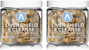 Avenir Beslenme Liver Shield & Cleanse | Herbal Liver Cleanse Detox & Tamir Supplement | Süt Butle & Artichoke Extract Supplements | Fatty Liver & Health Support | Erkekler ve Kadınlar için 120 Capsules
