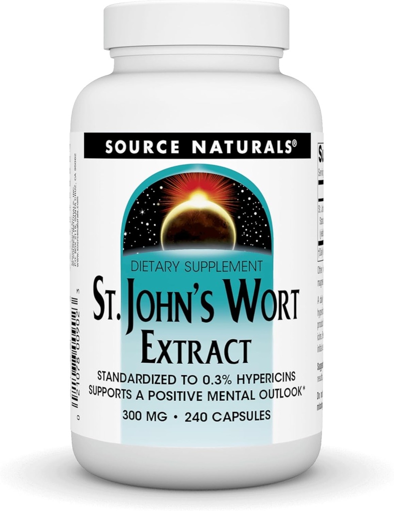 Source Naturals St John's Wort Extract 300 mg Supports A Pozitif Zihinsel Bakış - 240 Capsules