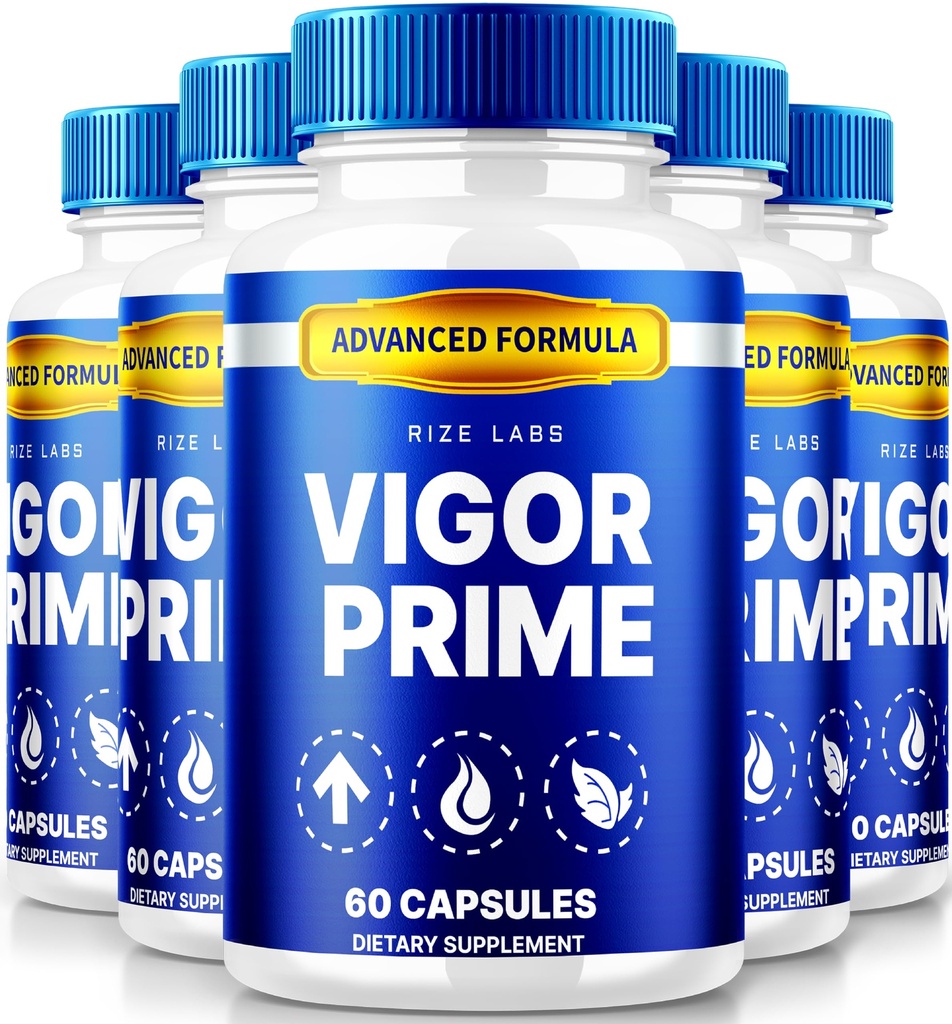 (5 Pack) Vigor Prime Capsules For Men, Official Male Formula for Maximum Performance, All Natural Vigor Prime to Support Endurance and Fitness, VigorPrime Multivitamins Reviews (300 Capsules)