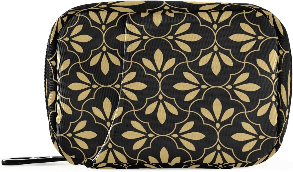 Flower Geometric Pill Box 7 Day Pill Τσάντα Τσάντα Ταξιδιού Χάπια Organizer με Zipper Φορητή Εβδομαδιαία Θήκη Συμπαγές Μέγεθος για τον κάτοχο Συμπλήρωμα