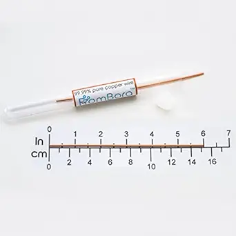 Κολλοειδές σύρμα χαλκού - Ζεύγος 10-Gauge 6" Σύρματα για αξιόπιστη κολλοειδή παραγωγή χαλκού νερού