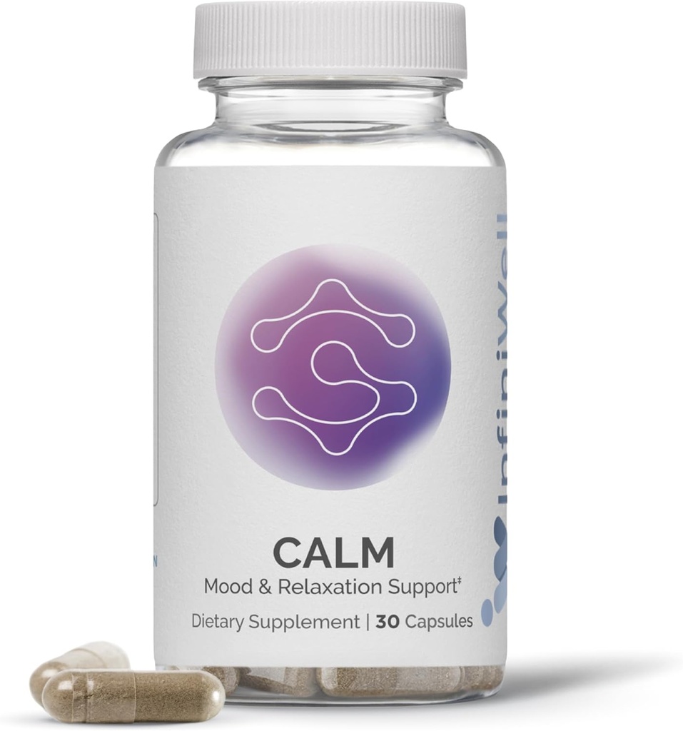 InfiniE Calm - L-Theanine, Bacopa monnieri & DHH-B - Destekler Rahatlama, Focus & mental Clarity (30 Capsules)