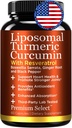 Liposomal Turmeric Supplement Liposomal Curcumin Capsules with Resveratrol, Boswellia Serrata, Turmeric and Ginger Supplement for Men & Women, Enhanced Absorption - Third-Party Lab Tested, Made in USA