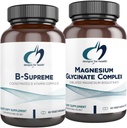Σχέδια για την υγεία Μαγνήσιο Glycinate Complex (60 κάψουλες) & B-Supreme (60 κάψουλες) Bundle - B Vitamin Complex με υψηλή απορρόφηση συμπλήρωμα μαγνησίου