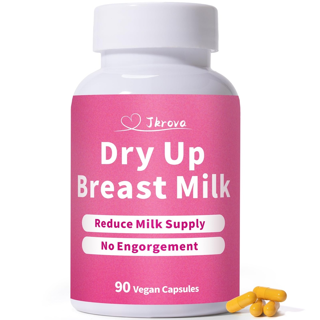 Dry Up Breastmilk Fast, Dry Up Milk Supply, Stop Breastfeeding Products for Women, Stopper Pumping & No Engorgement, Fast Milk Flow Reduction, 90 Capsules