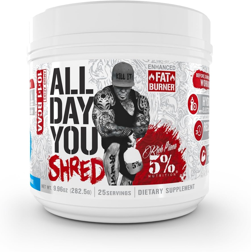 % 5 Beslenme Zengin Piana AllDaySen BCAA Toz | Kilo kaybı için asit Supplement | Elite Fat Comb Enerji, Hydration, Endurance & Recovery (Blueberry Lemonade)