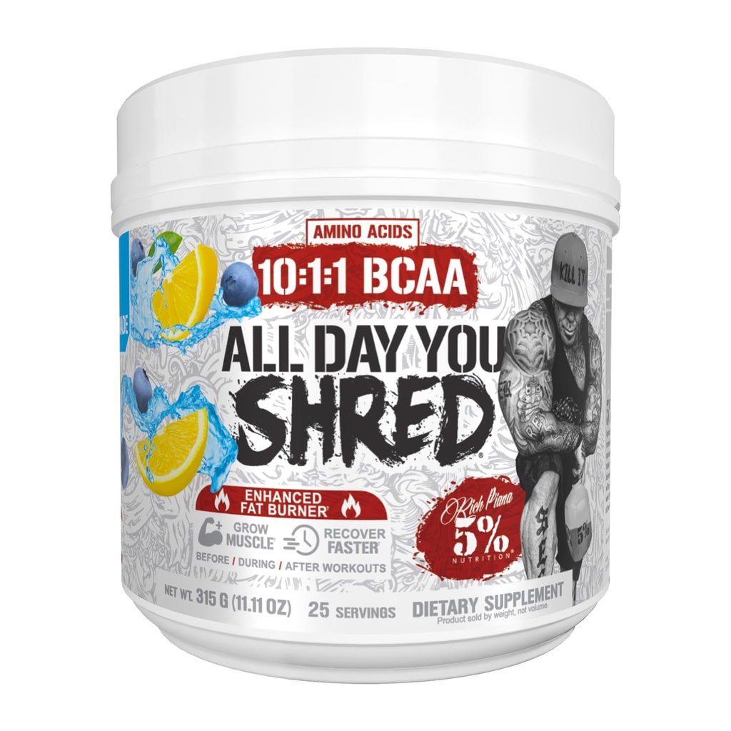 5% Διατροφή πλούσια Piana AllDayYou shred BCAA σκόνη 