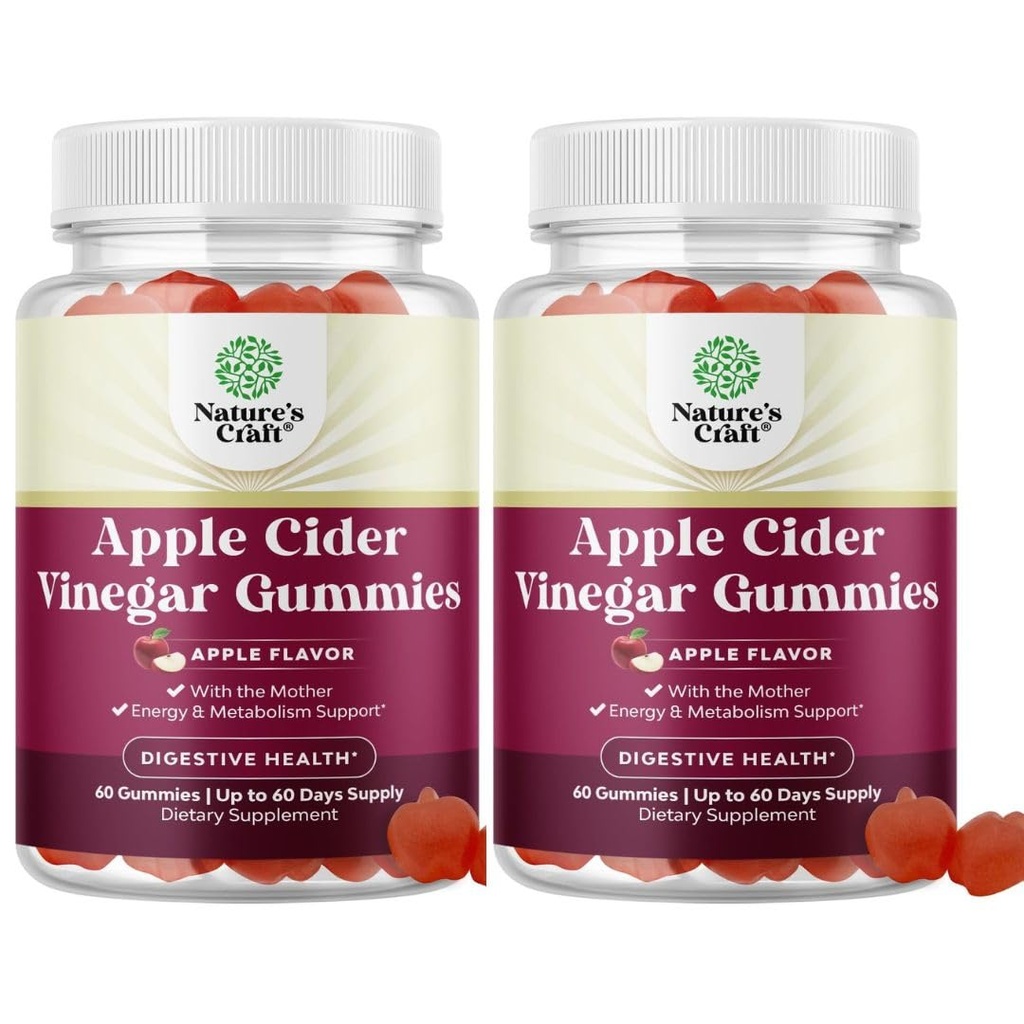 Apple Cider Vinegar Gummies with the Mother-Do Natural Energy Supplement ACV Gummies with Mother for Body Cleanse Immune Support and Gut Health-Delicious Gummy ACV Supplement with Beet Root Toz 2 paket
