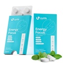 UPLIFE Focus and Energy Gum 50 Pcs – Made in USA - 40mg Natural Caffeine + 80mg L-Theanine + Niacin Vitamin B3 & B12 – Sugar-Free, Vegan – Natural Caffeine Gum Coffee Alternative - Peppermint Flavor