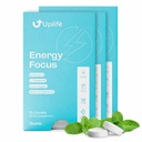UPLIFE Energy and Focus Gum 30 Pcs – Made in USA - 40mg Nootropic Natural Caffeine + 80mg L-Theanine + Niacin Vitamin B3 & B12 – Sugar-Free, Vegan – Natural Coffee Alternative - Peppermint Flavor