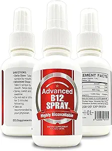 B12 Vitamin Enerji Kombinasyonu, Folic Acid Sublingual Liquid Kompleksi ile Focus, & Metabolism, Nano Teknoloji Anhidrasyon ve Özel Dosage (4 oz - 120 Hizmet)