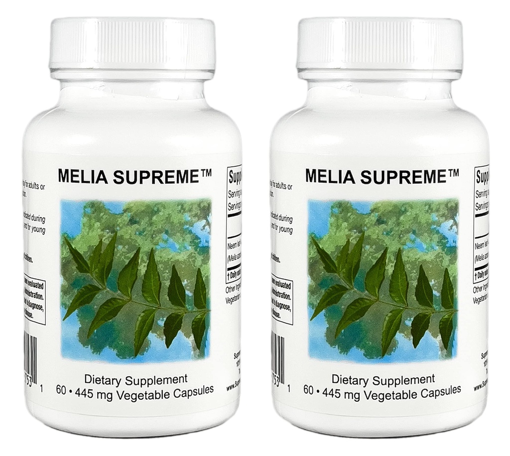Supreme Nutrition Melia Supreme, 60 Pure Powdered Neem Leaf Vegetarian Capses (Συσκευασία του 2)