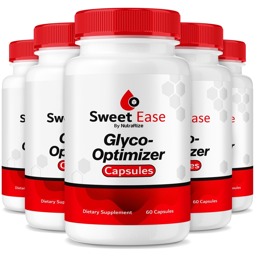 NutraRize (5 Pack) Sweet Ease Glyco Optimizer Capsules, Sweet Ease Glyco Support, Sweet Ease Natural Blood Support Pills, SweetEase Reliever Glycogen Pressure Review (300 Capsules)