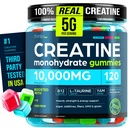 Thinbi Creatine Gummies Monohydrate Complex for Men & Women -120 Gummies Advanced Formula W/L-Taurine + Vitamin B12 for Muscle Strength, Muscle Builder, Energy Boost, Pre-Workout Supplement