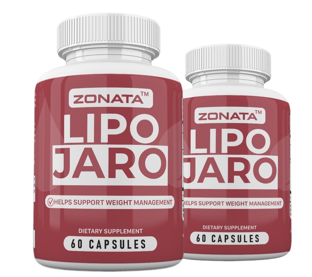 Zonata (2 Pack) Lipojaro Capsules with Apple Cider Vinegar & Raspberry, Lipojaro Supplement (120 Count)