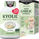 Maxi Health Kyolic Organic Σκόρδο συμπλήρωμα - Kosher Σκόρδο δισκία με Κιολικό Εκχύλισμα Σκόρδων Ηλικίας για Ανοσολογική Υποστήριξη - Χορτοφαγικά Σκόρδα χάπια (360 Count)