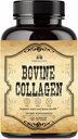 HERBALICIOUS Bovine Collagen Supplements for Men and Women | Hydrolyzed Grass-Fed Bovine Collagen Peptides | Joint, Nerve & Bone Support | Non-GMO, Anti-Aging | 100 Capsules