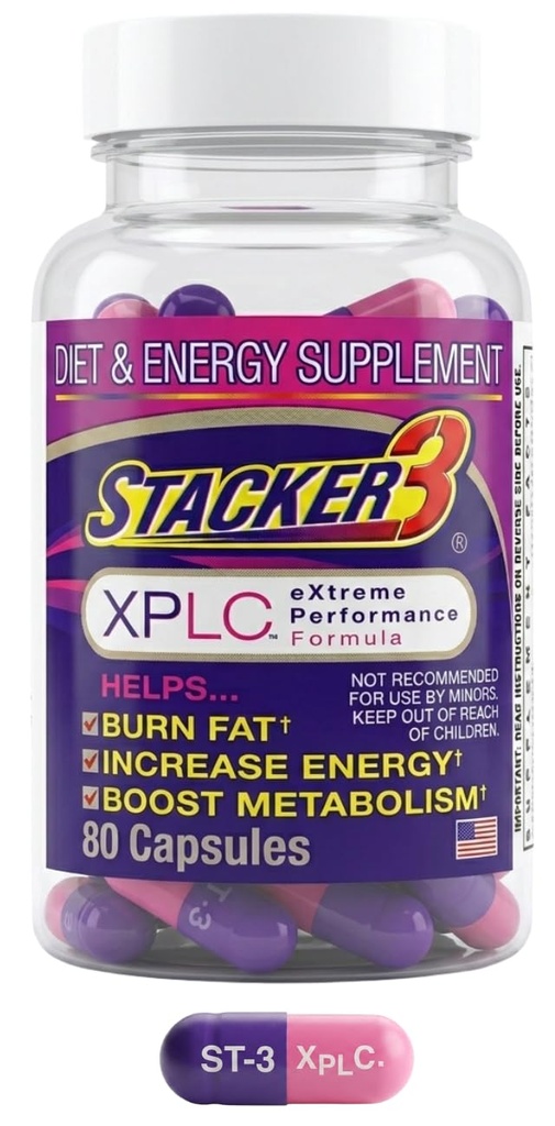 Stacker 3 XPLC by NVE Pharmaceuticals, 80 Capsules