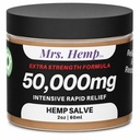 Mrs. Hemp 50,000mg Salve, Whole Body Topical Application for Hands, Knees, and Elbows, Intensive Moisturizing Skin Balm, 2oz