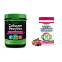 Orgain Hydrolyzed Collagen + Superfoods Powder and Organic Greens Superfoods Powder - 1lb and 0.62lb