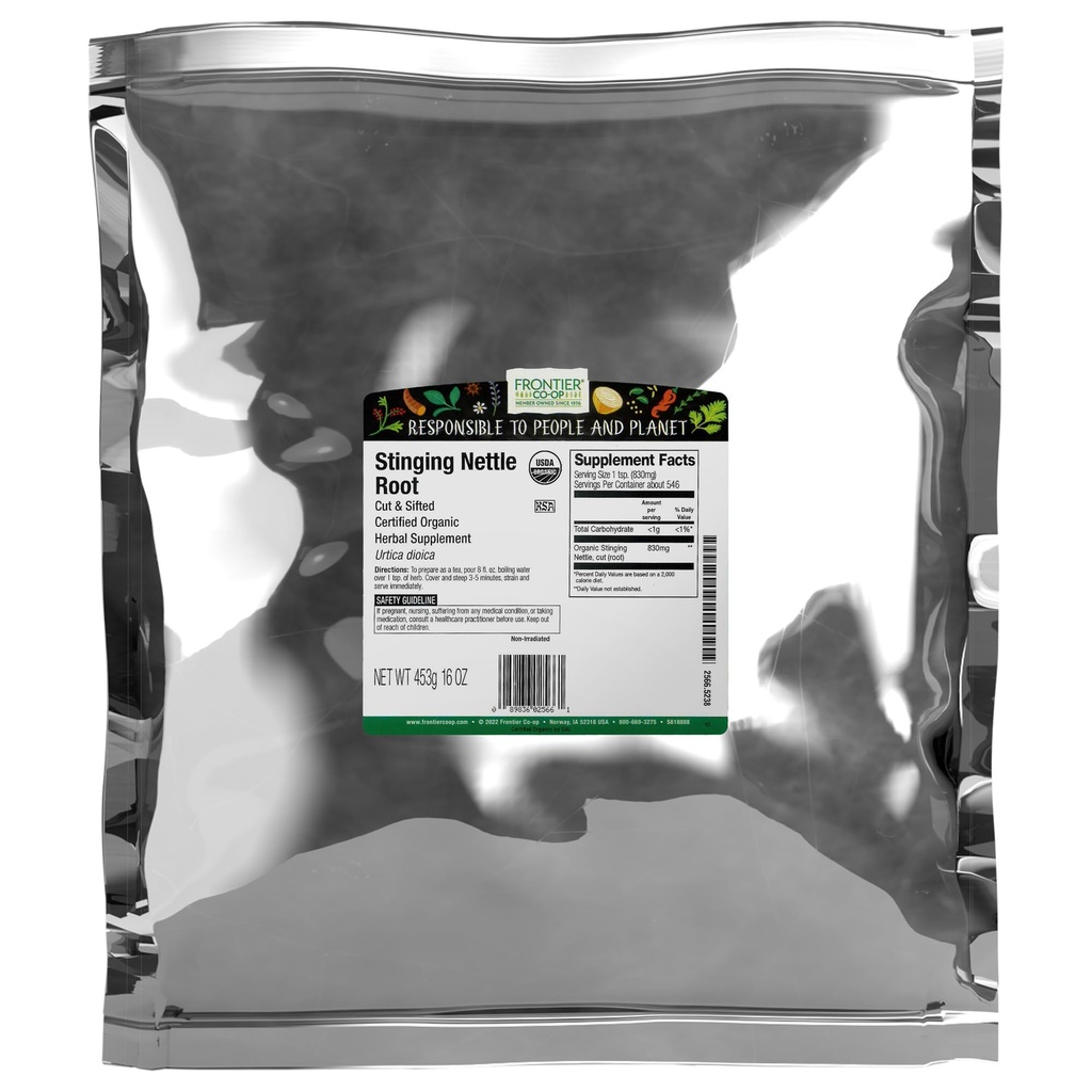 Frontier Co-op Organik Cut ve Sifted Sting Nettle Root 1lb