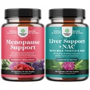 Συμπληρώματα εμμηνόπαυσης με Dong Quai Vitex Chaste Berry & Black Cohosh και υποστήριξη ήπατος NAC - Γάλα Thistle N Acetyl Cysteine με Turmeric, Choline, Dandelion & L-Glutathione