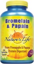Nature's Life Bromelain & Papain | Proteolytic Enzymes for Digestive Support & Comfort | From Pineapple & Papaya | 250mg (250 CT)