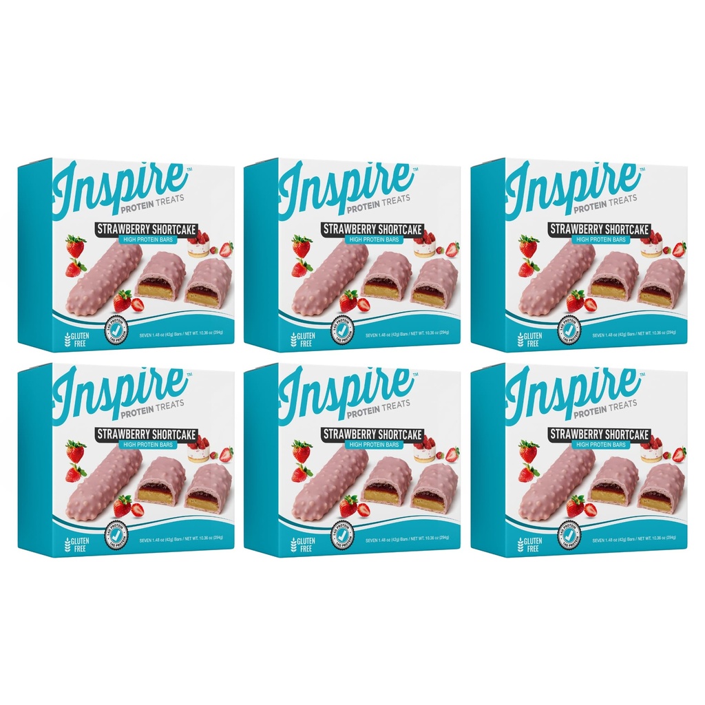 Inspire High Protein Bars - Strawberry Shortcake (6-Pack)