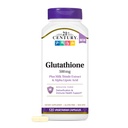 21st Century Glutathione 500mg Reduced – Antioxidant & Liver Support with Milk Thistle, Alpha Lipoic Acid, 120-Day Supply, Vegetarian Capsules, Non-GMO