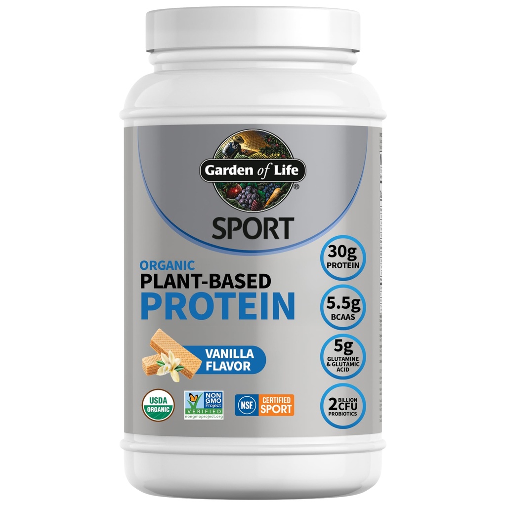 Life Organic Vegan protein Toz Probiyotiks, BCAAs, NSF sertifikalı, Gluten Free & Sport, Non GMO, Sport Protein Toz, 19 Hizmet, Vanilla