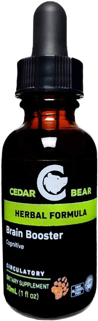 Cedar Bear Brain ATM bir Sıvı Herbal Supplement Bu General Memory ve Vitality Support 1 Fl Oz