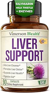 Vegan Liver Cleanse Detox & Repair – Dandelion Root Supplement with Milk Thittle & Artichoke Extract for Enzyme Support, Energy & Healthy Digestion – συμπλήρωμα στήριξης του ήπατος. 90 Καψάκια, 40+