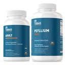 Dr. Tobias Adult Multivitamin & Psyllium Daily Supports Energy, Immunity & Healthy Bowel Movations with 42 Fruits & Vegatables, Psllium Husk, Bentonite Clay, Flaxseed & Natural Ingredients