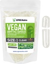XPRS Nutra Boyutu 1 Boş Kapsüller - 100 Kont Clear Boş Vegan Capsules - Vejetaryen Pills - DIY Sebze Kapsülü - Veggie Pill Caps For Do-It- Yourself Supplements