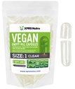 XPRS Nutra Boyutu 1 Boş Kapsüller - 100 Kont Clear Boş Vegan Capsules - Vejetaryen Pills - DIY Sebze Kapsülü - Veggie Pill Caps For Do-It- Yourself Supplements