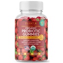 Plant.O Organik Probiyotik Kadınlar için Gummies, Erkekler ve Çocuklar [5 Milyar CFUs USDA sertifikalı] Destek Digestion, Bloating, Constipation & Immune System, Strawberry Flavor, 30 Chewable Probiyotiks
