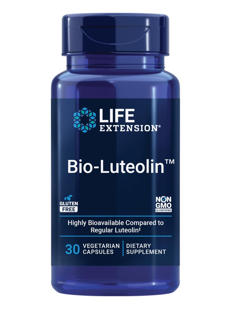 Life Extension® Bio-Luteolin™, Cellular Health, Healthy Aging, bioavailable Formula, Luteolin, Fenugreek Fiber, Gluten Free, Non-GMO, Vegetarian, 30 Capsules