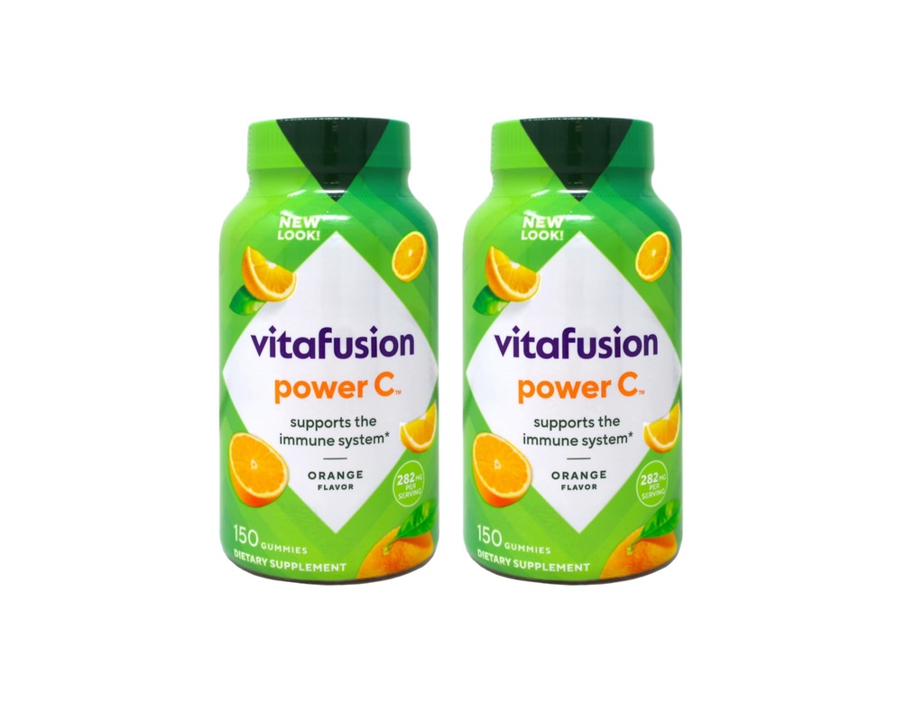 Vitafusion Power C, Gummy MsXeQF Vitamins for Adults, 150 Count (Pack of 2)