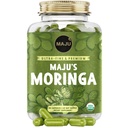 Maju Superfoods Organik Moringa Capsules, Oleifera Leaf, Ekstra-Fine Quality Moringa Leaves, pet Drumstick Tree Leaves, Organic Moringa Toz Ekstra Capsules from Plant (90 ct)