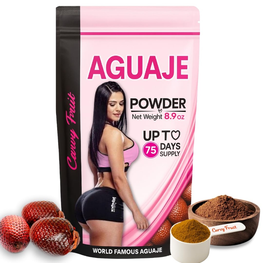 Original Aguaje CurvyFruit Powder for Bigger Butt, Breast and HIPS- 3.5 oz - 31 Days Supply