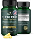 oliv Pure Berberine Supplement Capsules - Berberine HCI 1000 mg - Doğal Metabolik 200 mg Bitter Melon Meyvesi ve 50 mg Banaba Leaf - 2 Veggie Capsules Daily (30 Hizmet)