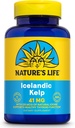 Nature's Life İzlandaic Kelp 41 mg Tabletler - Iodine Supplement ve Tiroid Desteği - Gluten Free, Non-GMO Green Superfood - 60 günlük Garanti - 500 Hizmet, 500 Tablet