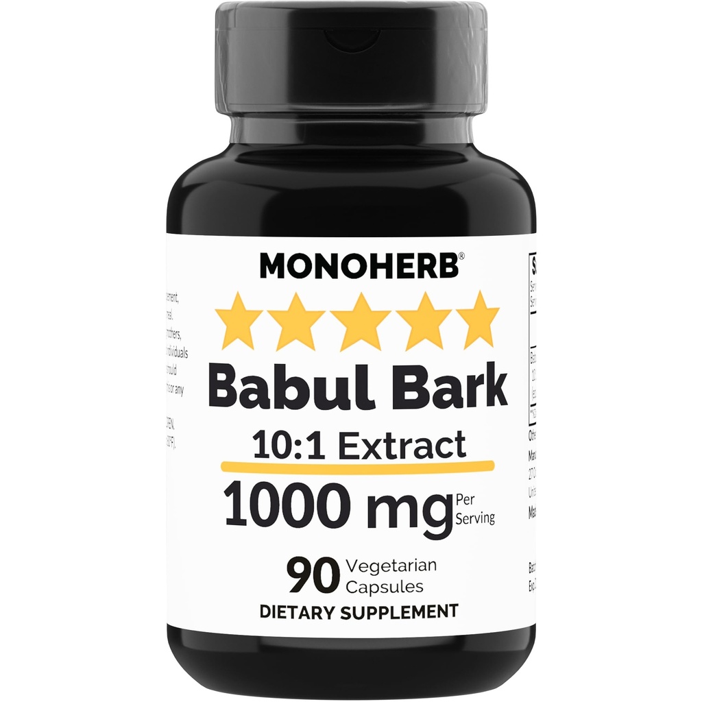 MONOHERB Babul Bark Extract 1000 mg - 90 Vegetarian Capsules
