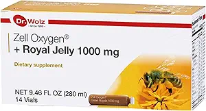 Dr. Wolz Zell Oksijen + Royal Jelly 1000 mg Supplement (14 Vials) Pure Bee Gold, Vitamin B, Biotin | Enerji Metabolism ATM | Sağlıklı Geri Yüklemeye Yardımcı