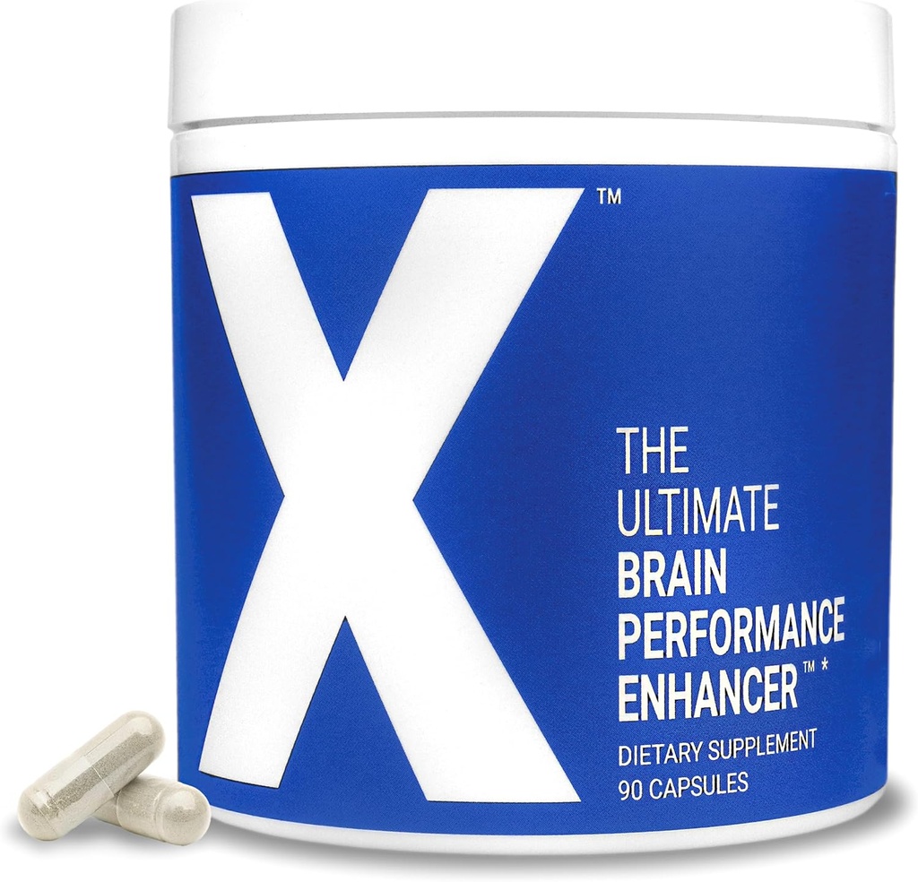 X - Nihai Beyin Performansı Yenilikçi - Dünyanın En Güçlü Beyin Tamam Kapsülü - Focus, Energy, Memory, Concentration, Verimlilik - Bilim tarafından Geri Döndü - Nootropic Stack