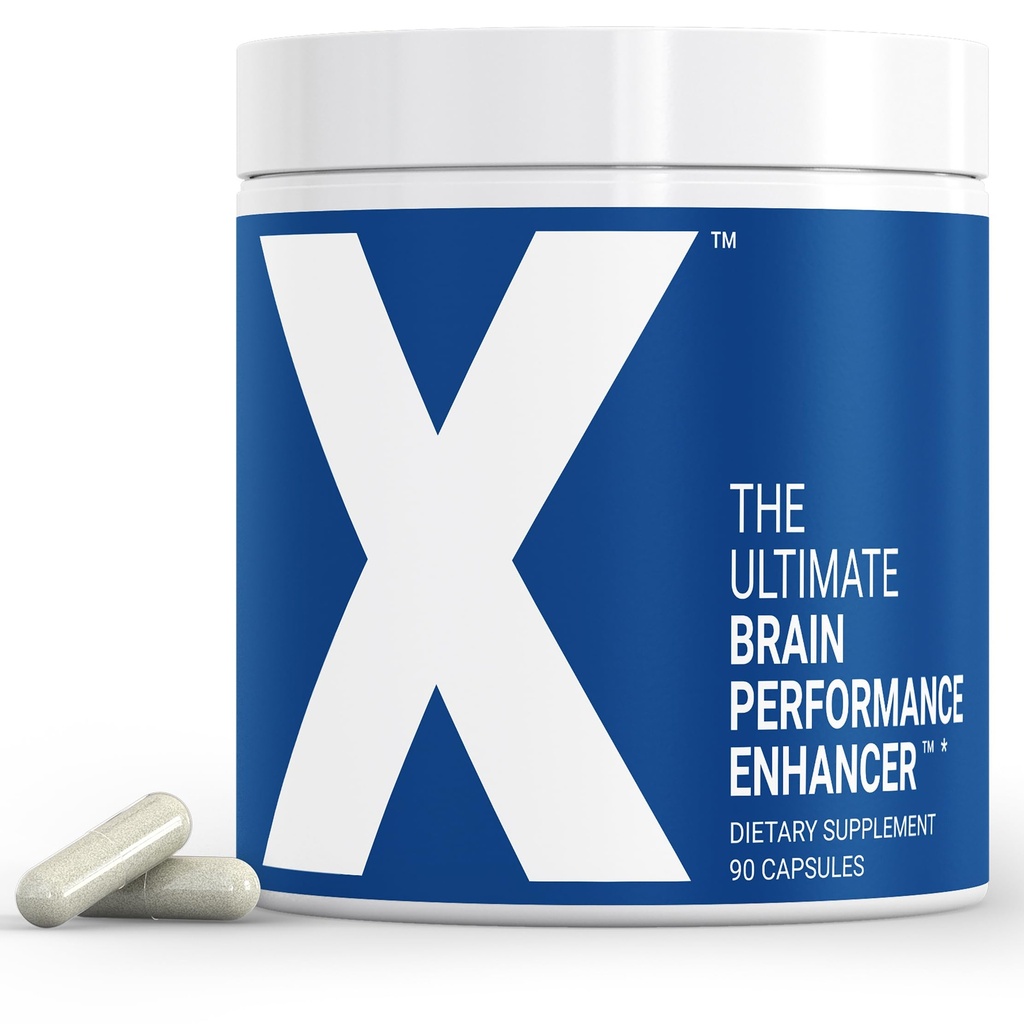 X - The Ultimate Brain Performance Enhancer — Η πιο ισχυρή κάψουλα συμπλήρωμα εγκεφάλου του κόσμου - Αύξηση Εστίασης, Ενέργεια, Μνήμη, Συγκέντρωση, Παραγωγικότητα - Υποστηρίζεται από την Επιστήμη - Nootropic Stack